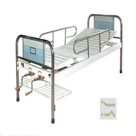 Krankenhaus-Möbel-manuelles geduldiges Bett mit der zwei Kurbel-Rückplatte gemacht durch SS-Rahmen mit lamellierter Platte