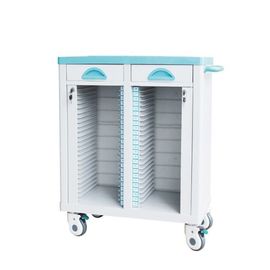 kaufen ABS Patient notiert medizinischer Aktenwagen-grün-blaue 470*410*880mm stille Räder Online-Herstellung
