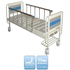 kaufen Zwei Funktions-medizinisches manuelles Krankenhaus-Bett mit zwei Kurbeln und über Bett-Tabelle Online-Herstellung