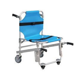 kaufen Krankenhaus-blauer Edelstahl-materieller Krankenhaus-Bahren-Wagen mit Rädern Online-Herstellung