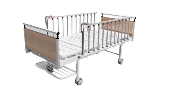 kaufen Luxuriöse Gießmaschinen-Aluminiumseiten-Schienen 490mm 2 Kurbel-manuelle Krankenpflege-Betten Online-Herstellung