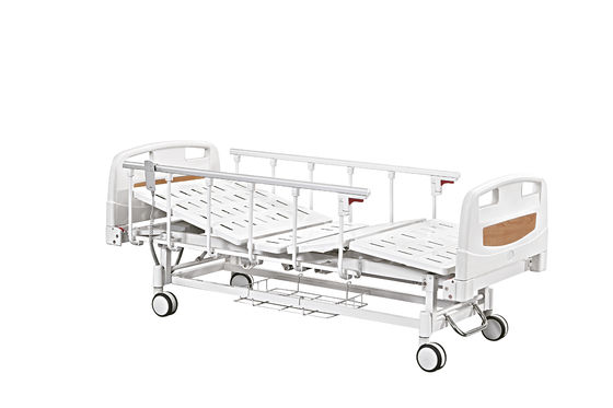 kaufen Zwei reizbares manuelles Kopf-Brett-zentrales Steuerrad-manuelles Krankenhaus-Bett des Sorgfalt-Bett-pp. Online-Herstellung
