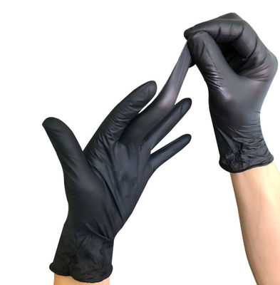 kaufen Nicht steriles Nitril-medizinische Handschuhe schwärzen Wegwerfnitril-Handschuhe Online-Herstellung