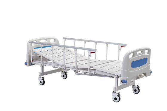 kaufen Metalldoppelter Rocker-manuelles Krankenhaus betten weißes und Blaues Online-Herstellung