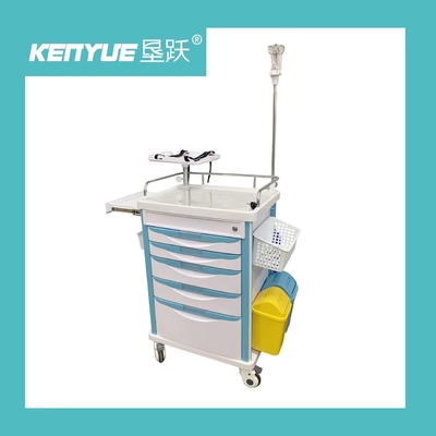 Aluminiumrahmen-Fach-Infusions-Funktions-Krankenschwester ABS 960mm Notmedizinischer Wagen
