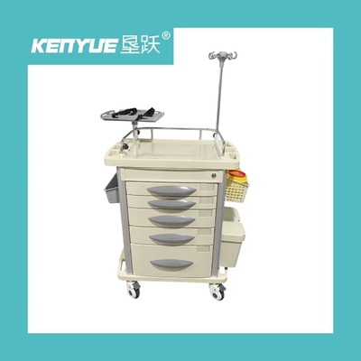 Aluminiumrahmen-Fach-Infusions-Funktions-Krankenschwester ABS 960mm Notmedizinischer Wagen