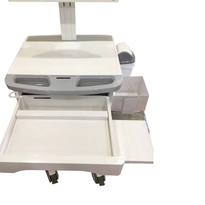 Weißer medizinischer mobiler Informations-Krankenpflege-Wagen mit Bremsgießmaschine