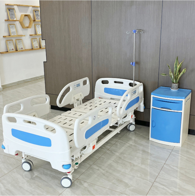 Blaues verstellbares elektrisches Krankenhausbett Fünf-Funktions-Krankenhausbett