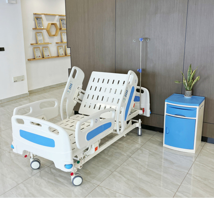 Blaues verstellbares elektrisches Krankenhausbett Fünf-Funktions-Krankenhausbett