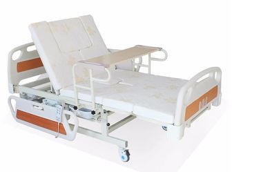 Medizinische Bett-Rückseiten-justierbares drehendes Krankenhaus-elektrisches Krankenpflege-Bett für Haus im Weiß