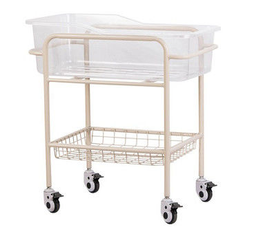 Edelstahl-Rahmen ABS Krankenhaus-Baby-Feldbett mit Speicherregal