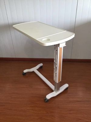 Krankenhausmöbel Nachttisch-Plastikplatten-Gasdruckdämpfer justierbar