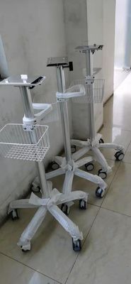 Höhen-justierbarer Aluminiumlegierungs-mobiler Laufkatzen-Patientenmonitor-Laufkatzen-Wagen