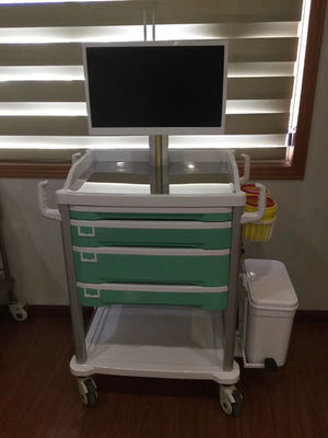 Einteiliger Computer-Wagen-medizinisches Computer-Laufkatzen-Krankenpflege-Fahrzeug
