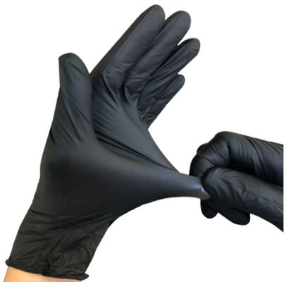 Nicht steriles Nitril-medizinische Handschuhe schwärzen Wegwerfnitril-Handschuhe