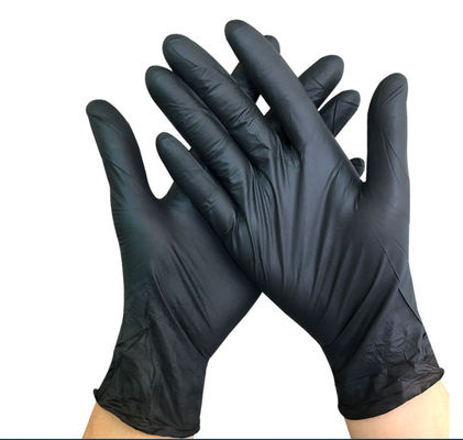 Nicht steriles Nitril-medizinische Handschuhe schwärzen Wegwerfnitril-Handschuhe