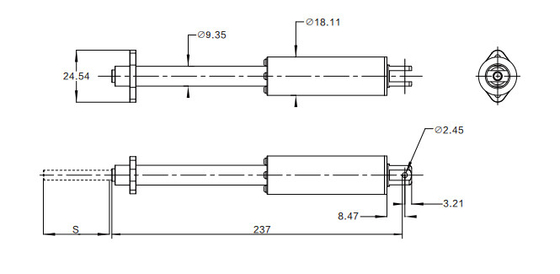 Kleiner Linearmotor-Auslöser-Ventilstößel 100N DCs 12v für Möbel-Feld