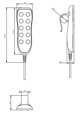 5 Funktions-Arzthelferin-Remote Control Linear-Auslöser mit Schaltkasten