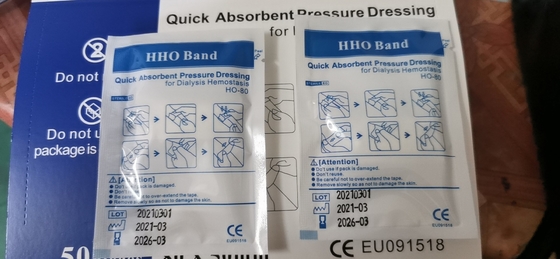Schnelle saugfähige Druck-Behandlung für Dialyse-Hemostatasis-Verbrauchsmaterialien