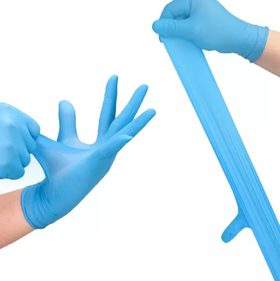 Krankenhaus-färben Wegwerfprüfungs-Handschuhe blaue Nitril-Handschuhe drei Größen