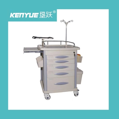 Aluminiumrahmen-Fach-Infusions-Funktions-Krankenschwester ABS 960mm Notmedizinischer Wagen