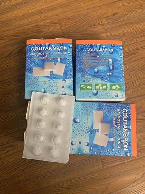 Medizinischer zahnärztlicher hämostatischer Schwamm absorbierbarer Gelatinschwamm