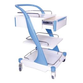 Aluminiumlegierungs-Rahmen-medizinisches Instrument-Laufkatze Bule-Rot mit vier stillen Gießmaschinen
