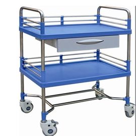 ABS Plastikfach-Nottransportwagen-Edelstahl-Rahmen-medizinisches Instrument-Wagen