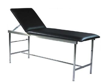 Schwarze Krankenhaus-Rückenlehne-justierbare Metallprüfungs-Tabelle