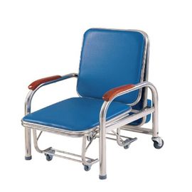 Edelstahl Accompany Stuhl-Bett, faltbares Schlafen im Krankenhaus-Stuhl