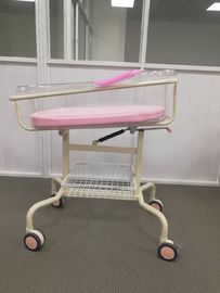 Rosa bewegliches Feldbett-Krankenhaus-Baby-Bett, neugeborenes Krankenhaus-Baby-Feldbett mit ABS Becken