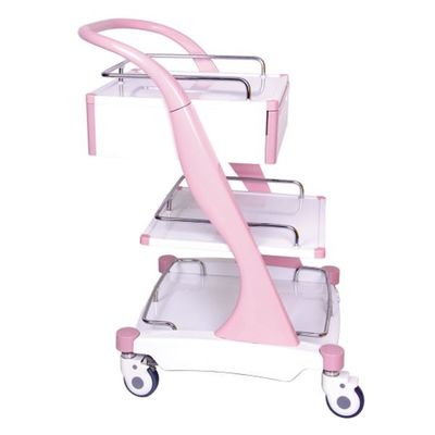 ABS Aluminiumlegierungs-Feld-Rosa drei Schichten Krankenhausbehandlungs-Laufkatze