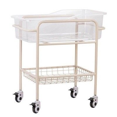 Edelstahl-Rahmen ABS Krankenhaus-Baby-Feldbett mit Speicherregal